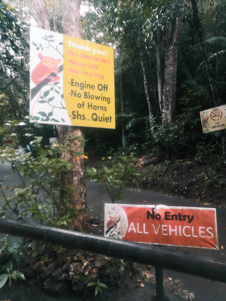 Sign advising visitors to be quiet