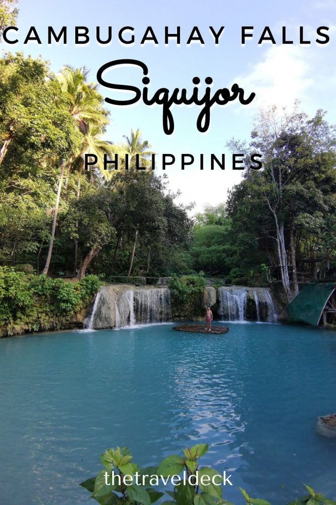 Cambugahay falls, its milky blue water and the falls