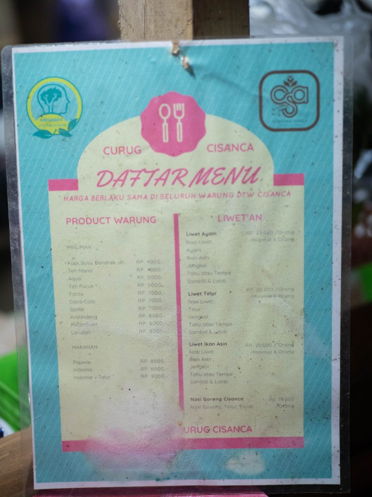 The food menu