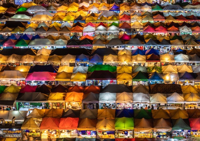 View of Bangkok's largest market Chatuchak