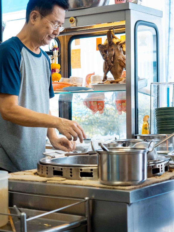 A stall serving duck in Bangkok