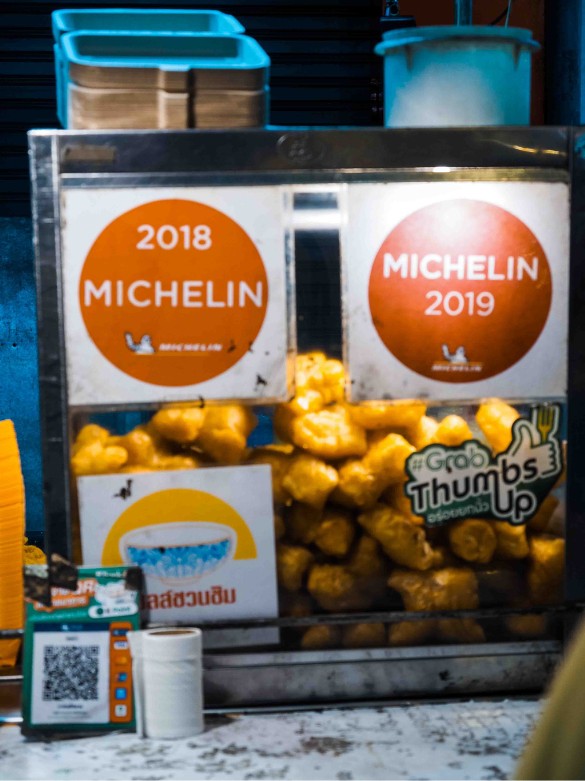 A michelin rated food cart in Chinatown