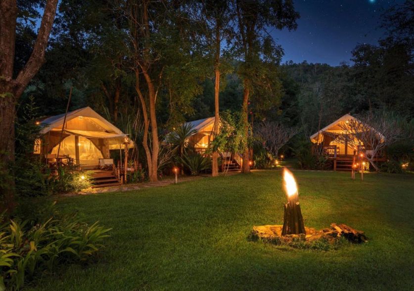 Luxury tents in the middle of the jungle