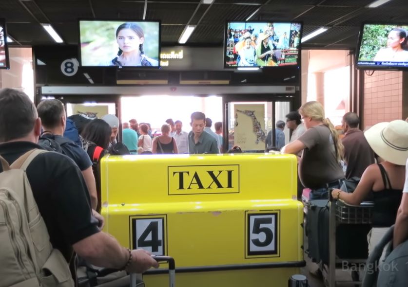 Don Mueang Airport to Pattaya. The taxi booth at Don Mueang (DMK) Airport