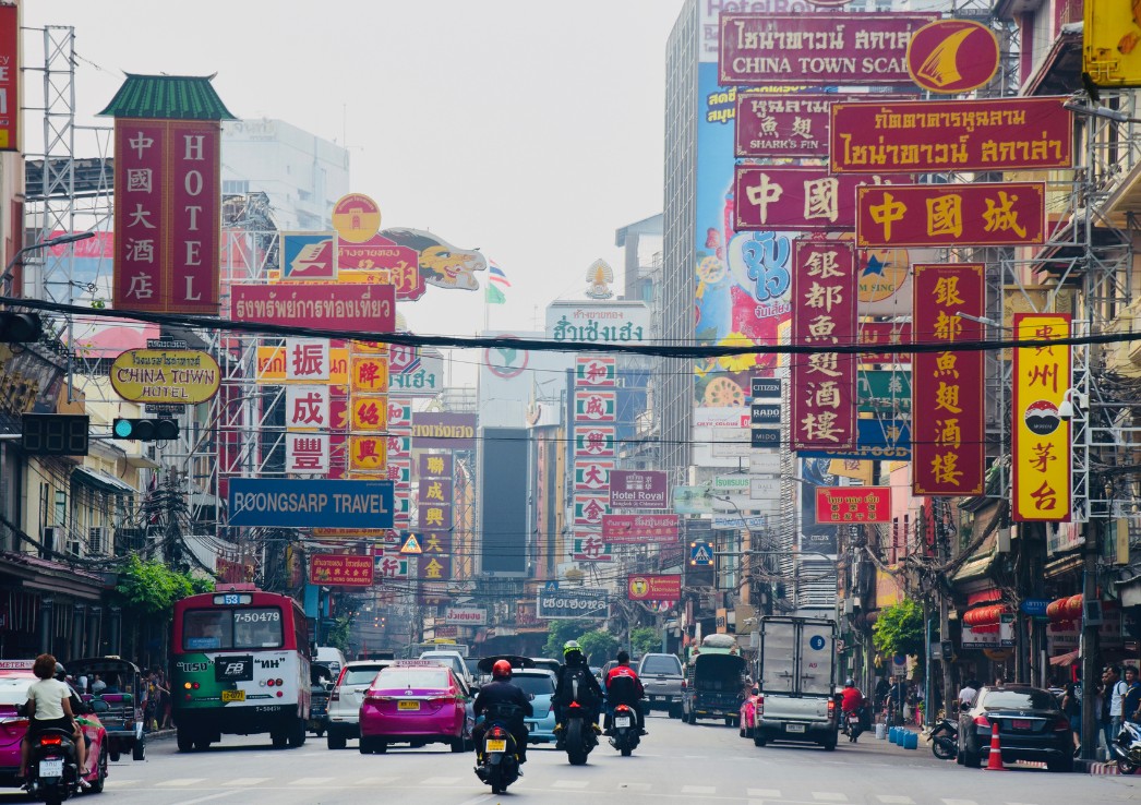 Chinatown Bangkok. A street with crowded
